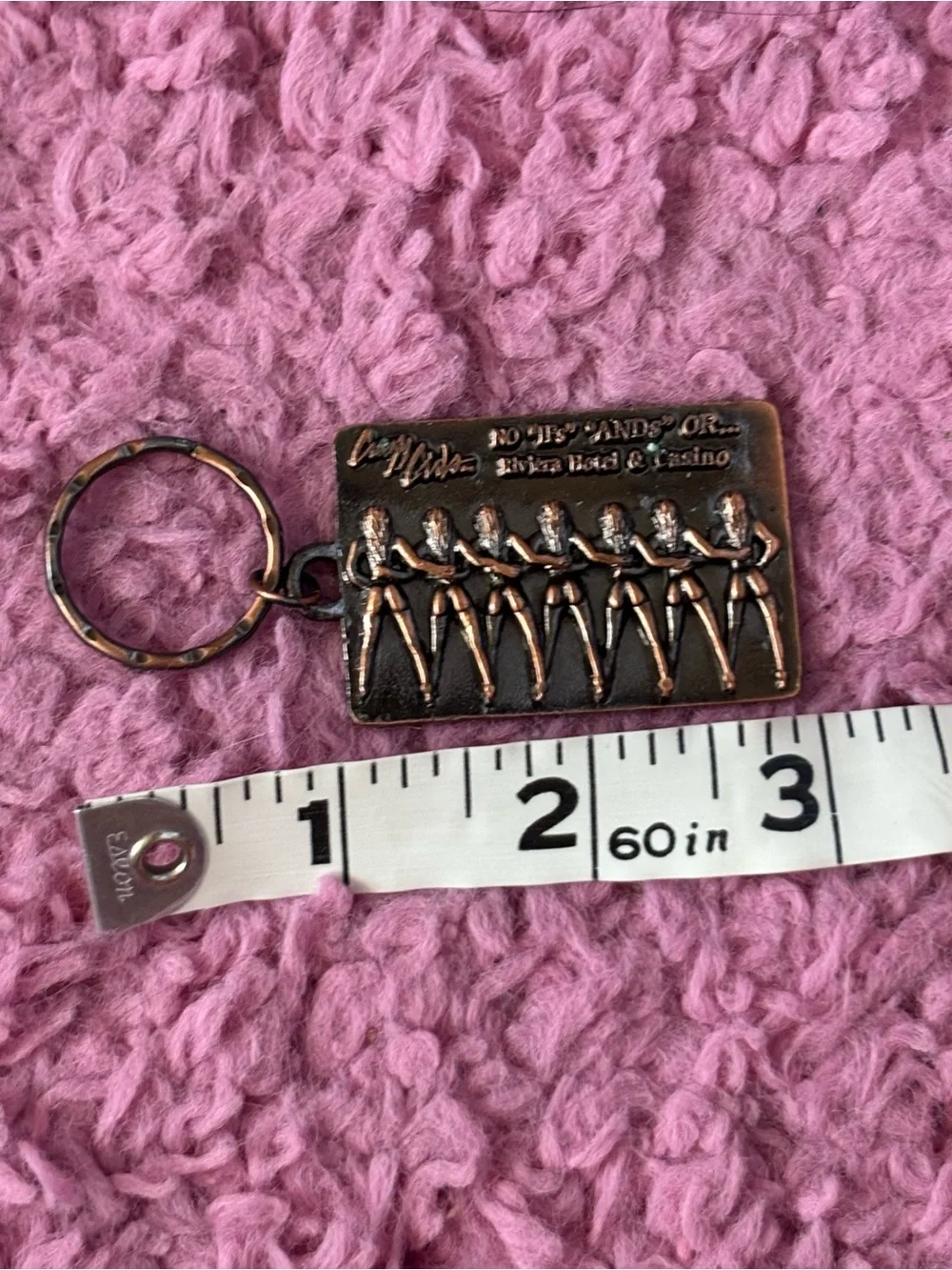 Riviera Hotel & Casino Las Vegas Demolished Crazy Girls Keychain No Ifs Ands Or